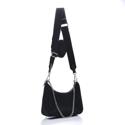Prada Nylon Re-Edition 2005 Shoulder Bag Black 3 of 14