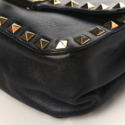 Valentino Garavani Vitello Mini Rockstud Flap Saddle Crossbody Bag Black 8 of 8