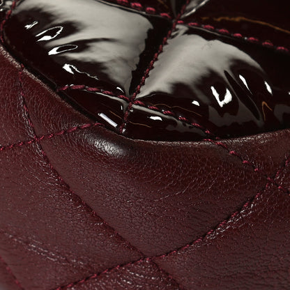 Chanel Patent Goatskin Quilted Medium CC Eyelet Flap Burgundy 11 of 16