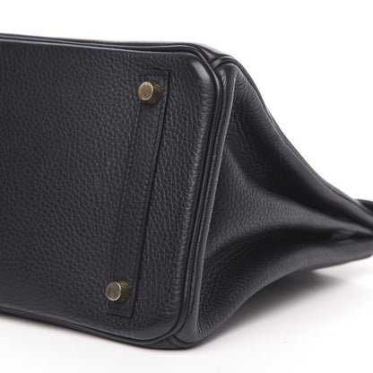 Hermes Taurillon Clemence Birkin 30 Bleu Nuit 10 of 13