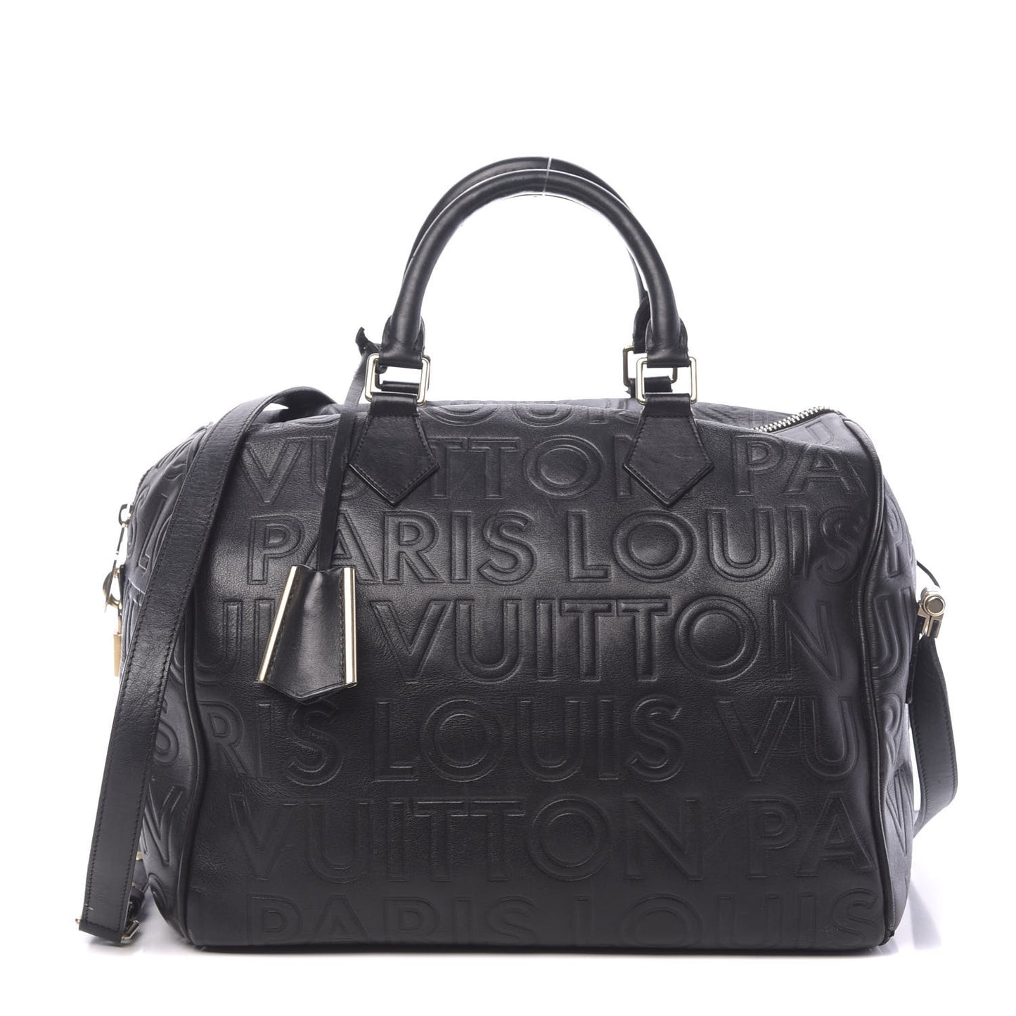Calfskin Embossed Speedy Cube 30 Black