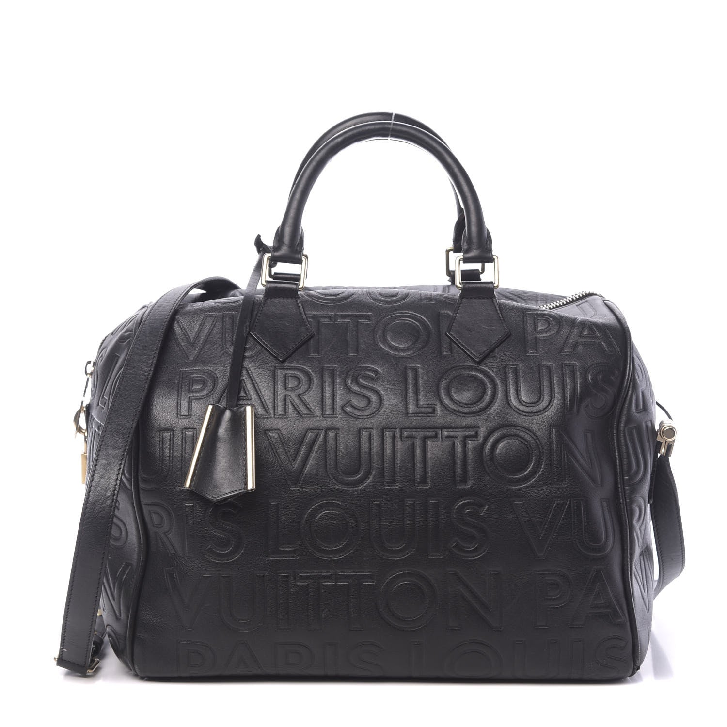 Louis Vuitton Calfskin Embossed Speedy Cube 30 Black 1 of 22