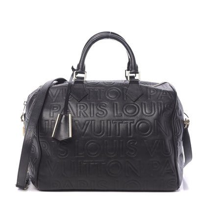 Louis Vuitton Calfskin Embossed Speedy Cube 30 Black 1 of 22