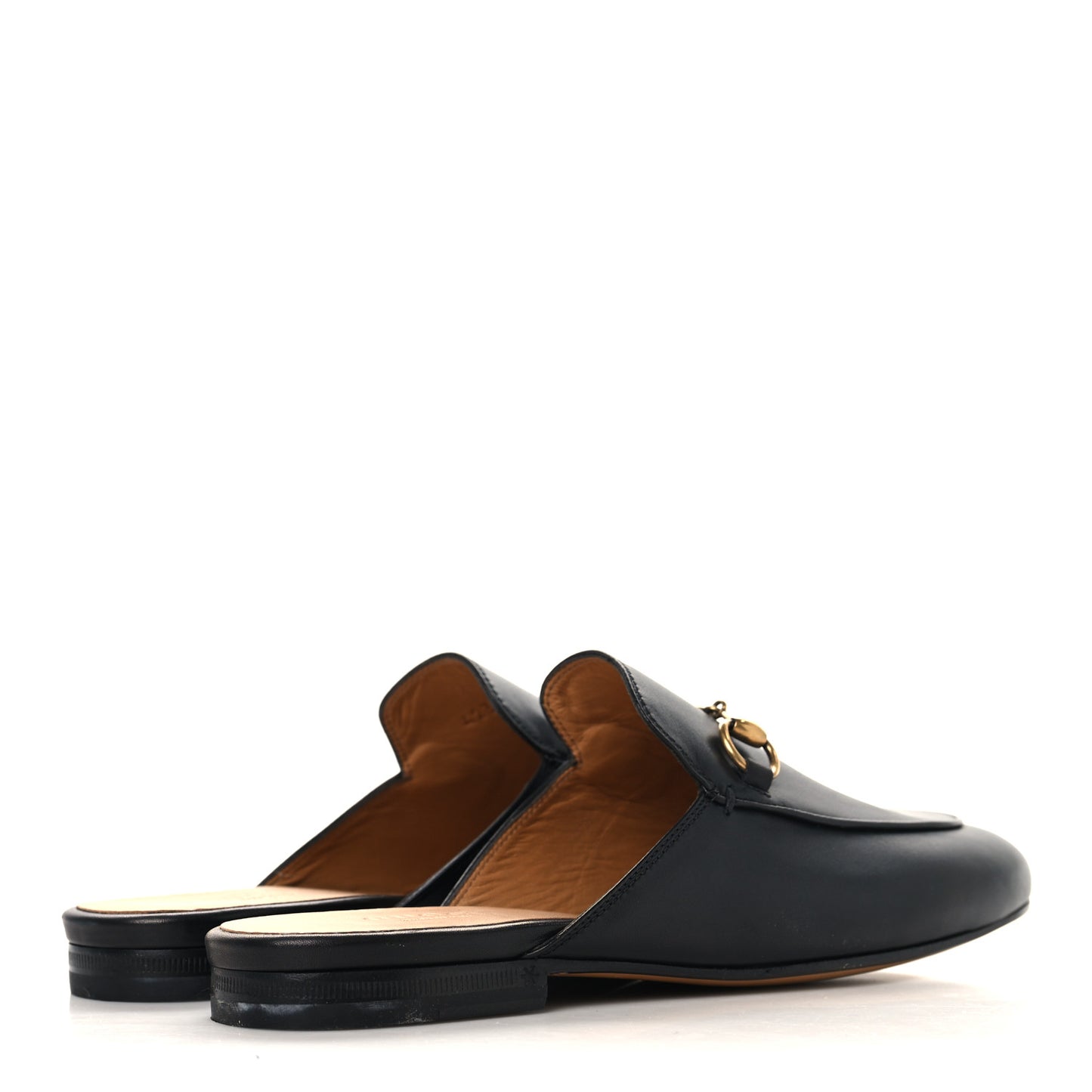 Calfskin Womens Princetown Slippers 36.5 Black