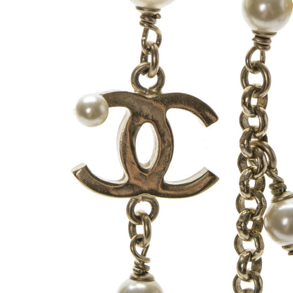 Chanel Pearl CC Long Necklace Gold 4 of 5