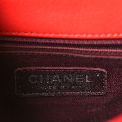 Chanel Shiny Goatskin Quilted Small Double Carry Waist Chain Flap Red 6 of 11