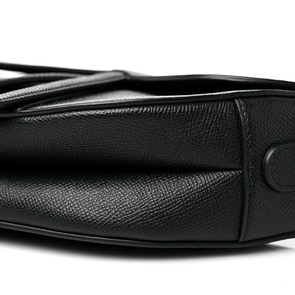Christian Dior Grained Calfskin Saddle Bag Black 9 of 11