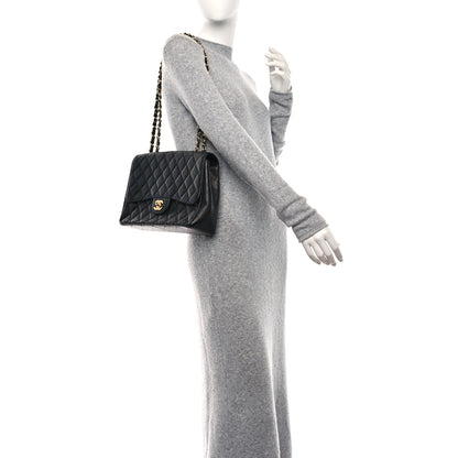 Chanel Caviar Quilted Jumbo Single Flap Black 2 of 9