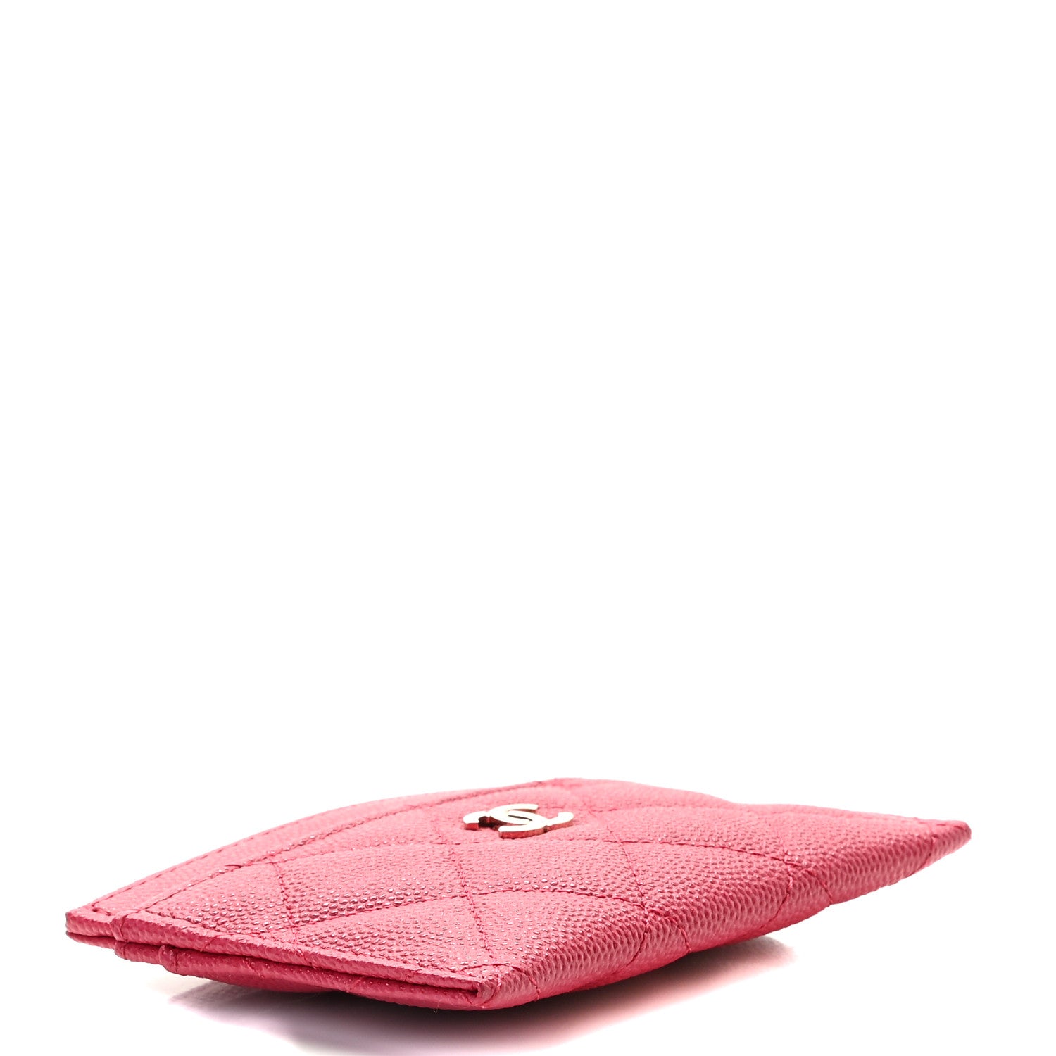 Chanel Caviar Quilted Card Holder Dark Pink 3 of 9