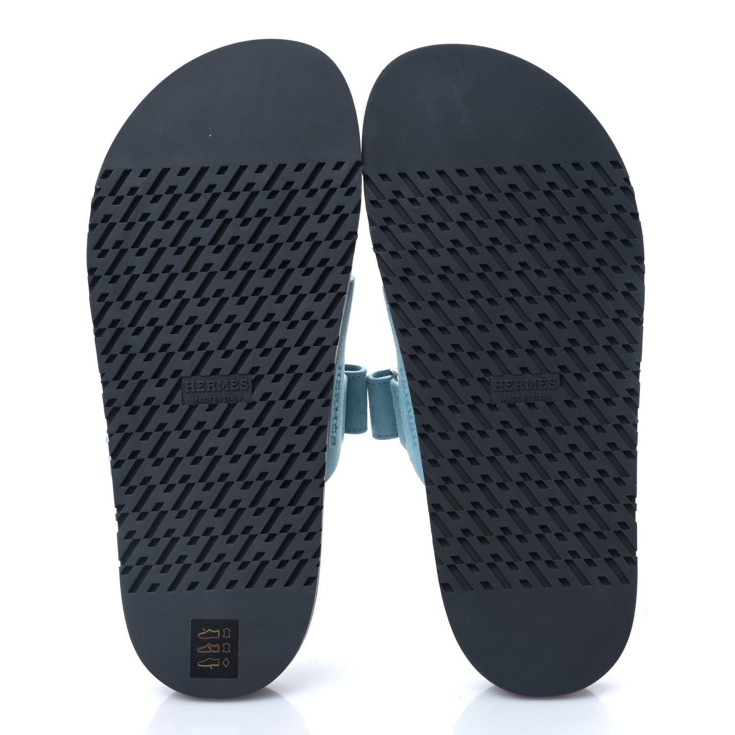 Suede Goatskin Womens Chypre Sandals 38 Bleu Mineral