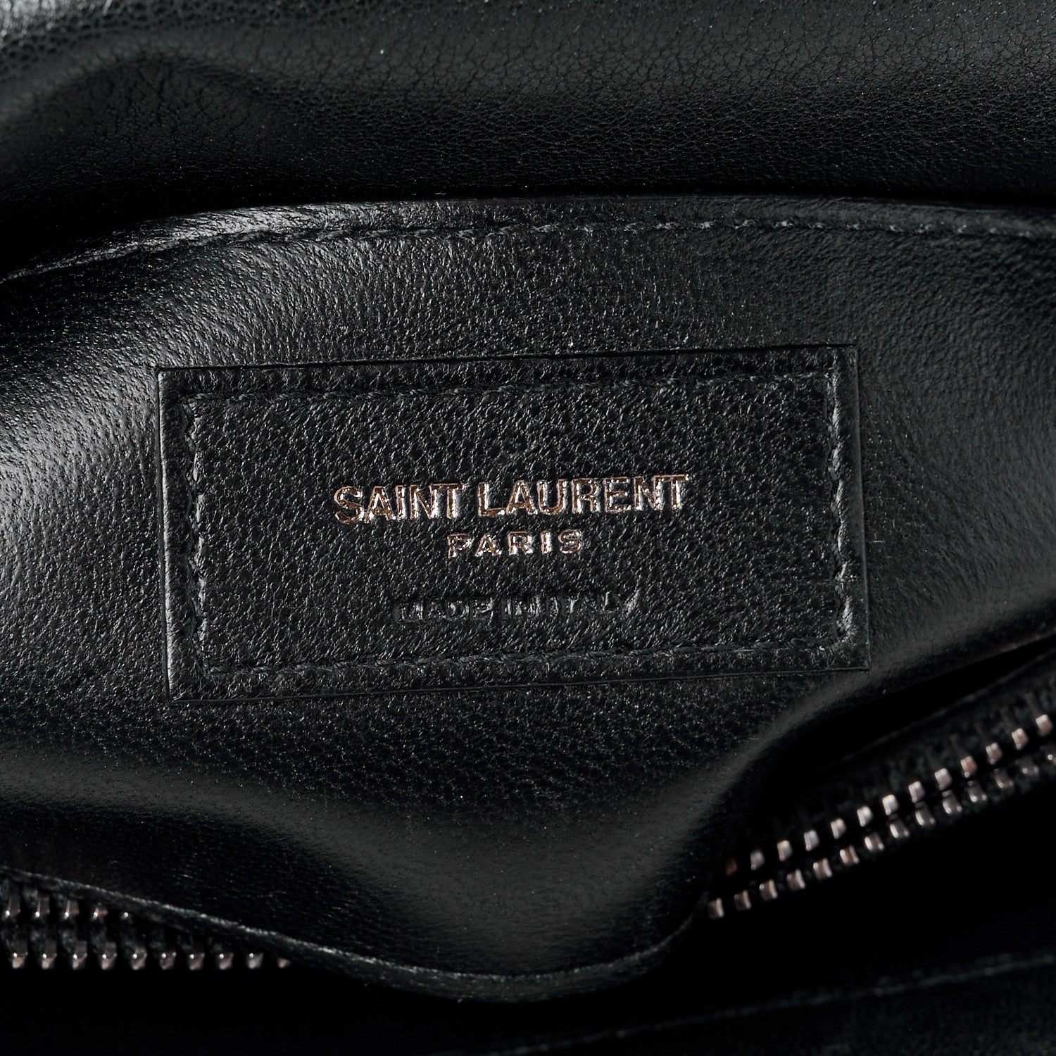 Saint Laurent Sheepskin Matelasse Chevron Monogram Medium College Bag Black 7 of 13