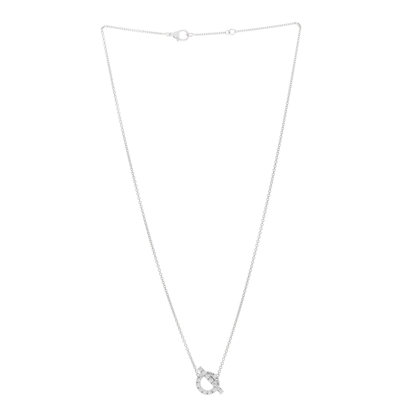18K White Gold Diamond Finesse Pendant Necklace