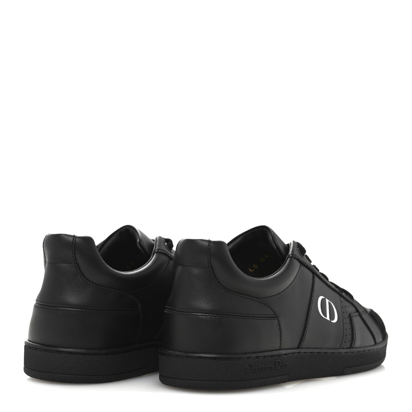 Calfskin Suede Logo Sneakers 37.5 Black