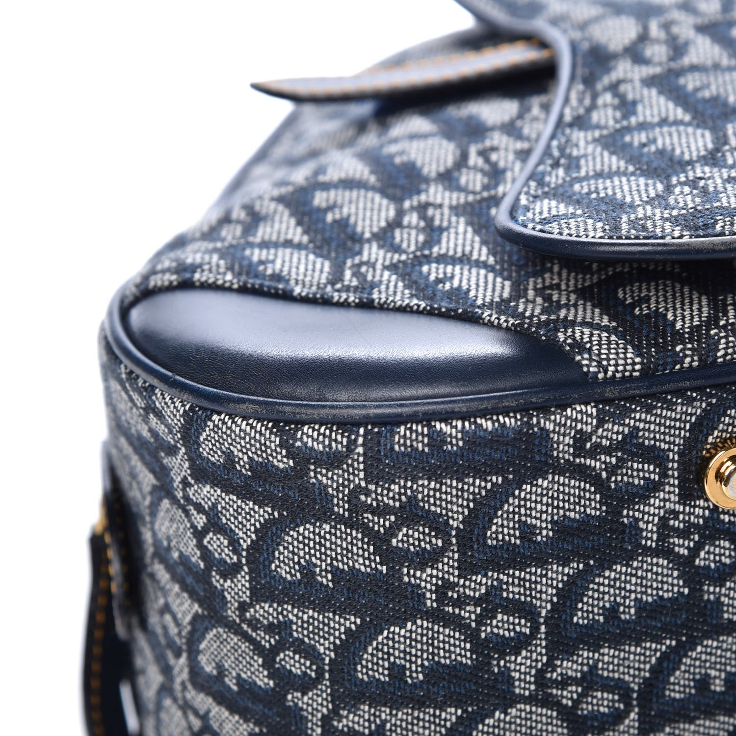 Christian Dior Monogram Saddle Bowler Navy 9 of 12