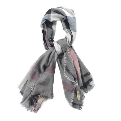 Burberry Modal Wool Giant Check Scarf Dark Trench 1 of 6