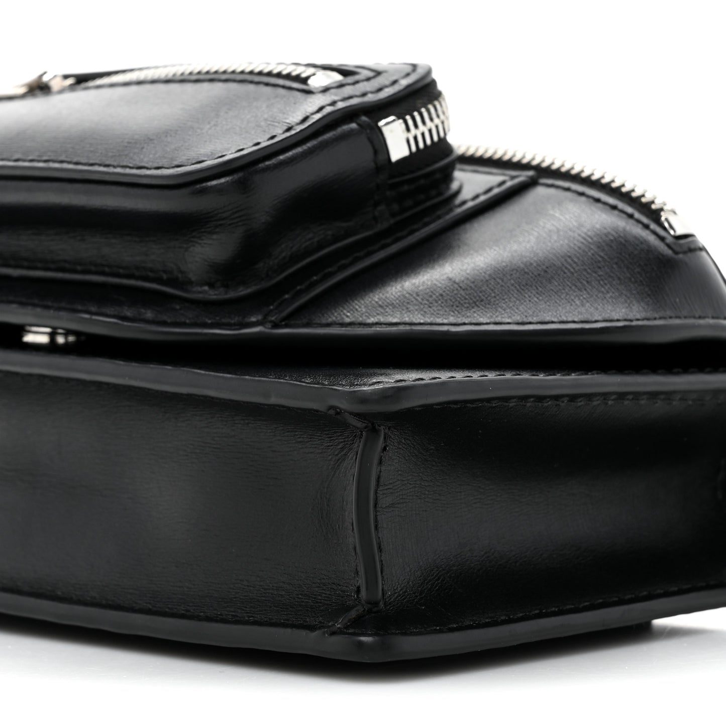 Lambskin Attica Chain Crossbody Bag Black