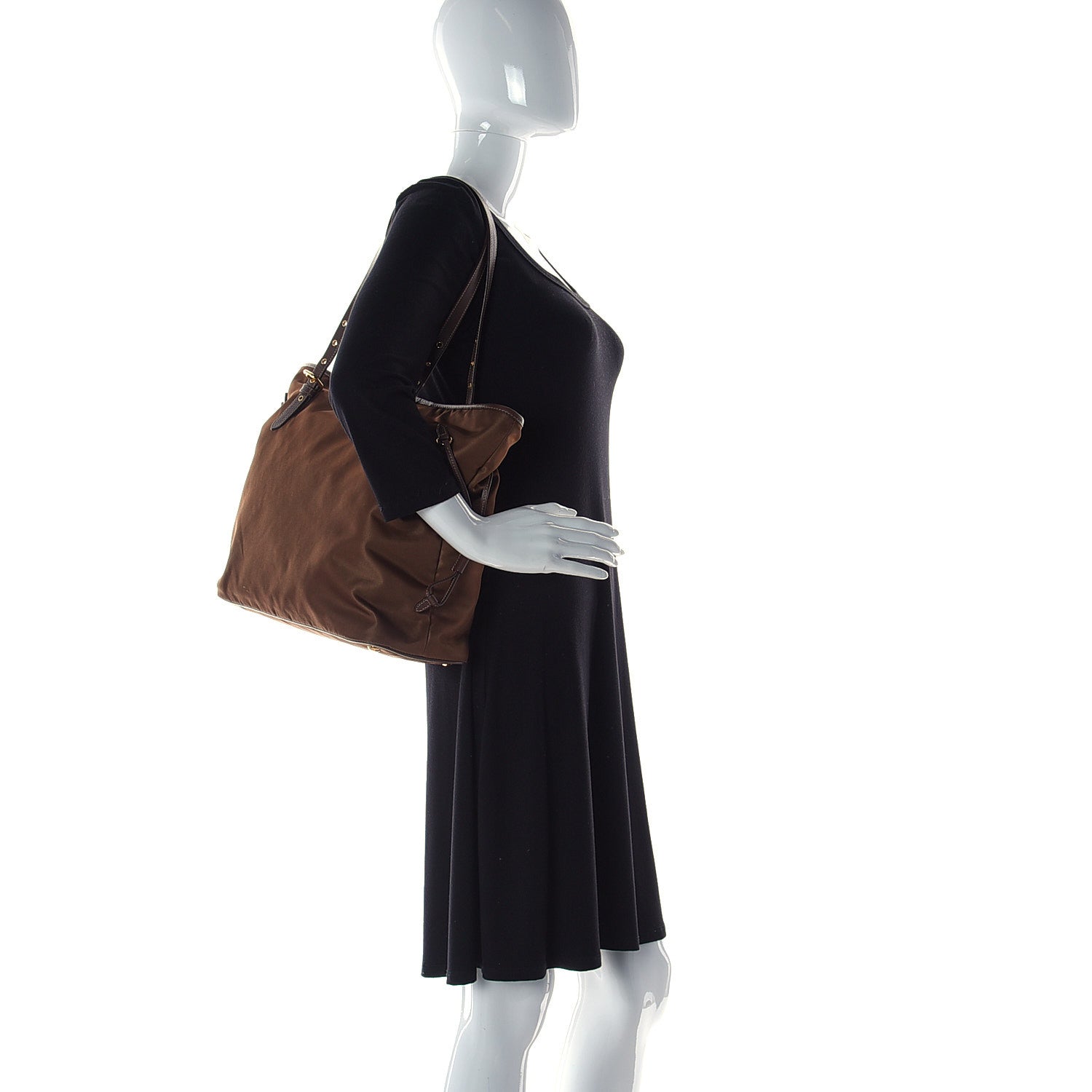 Prada Tessuto Nylon Saffiano Shopping Tote Corinto 2 of 12