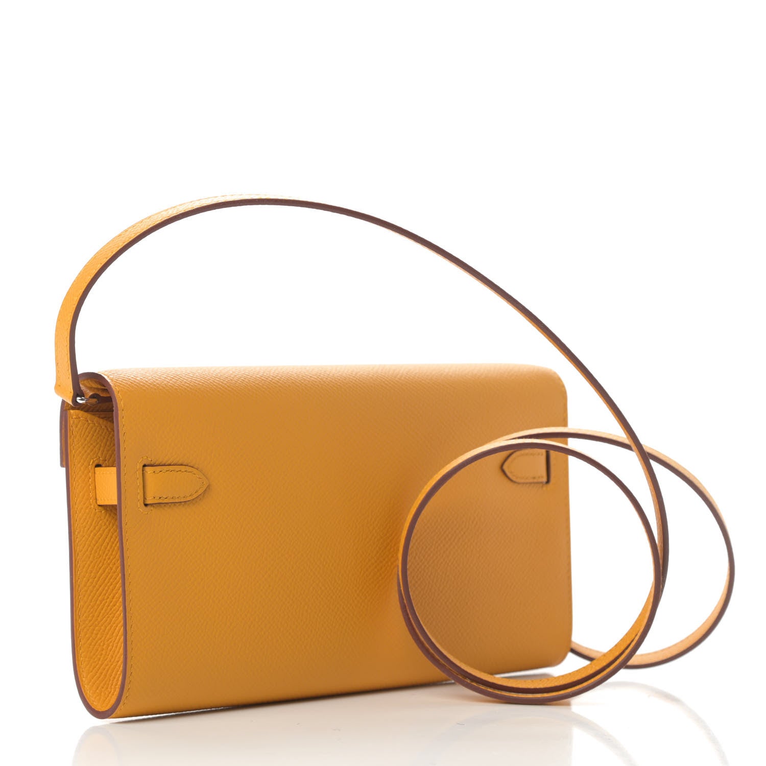 Hermes Epsom Kelly Wallet To Go Jaune Ambre 3 of 11