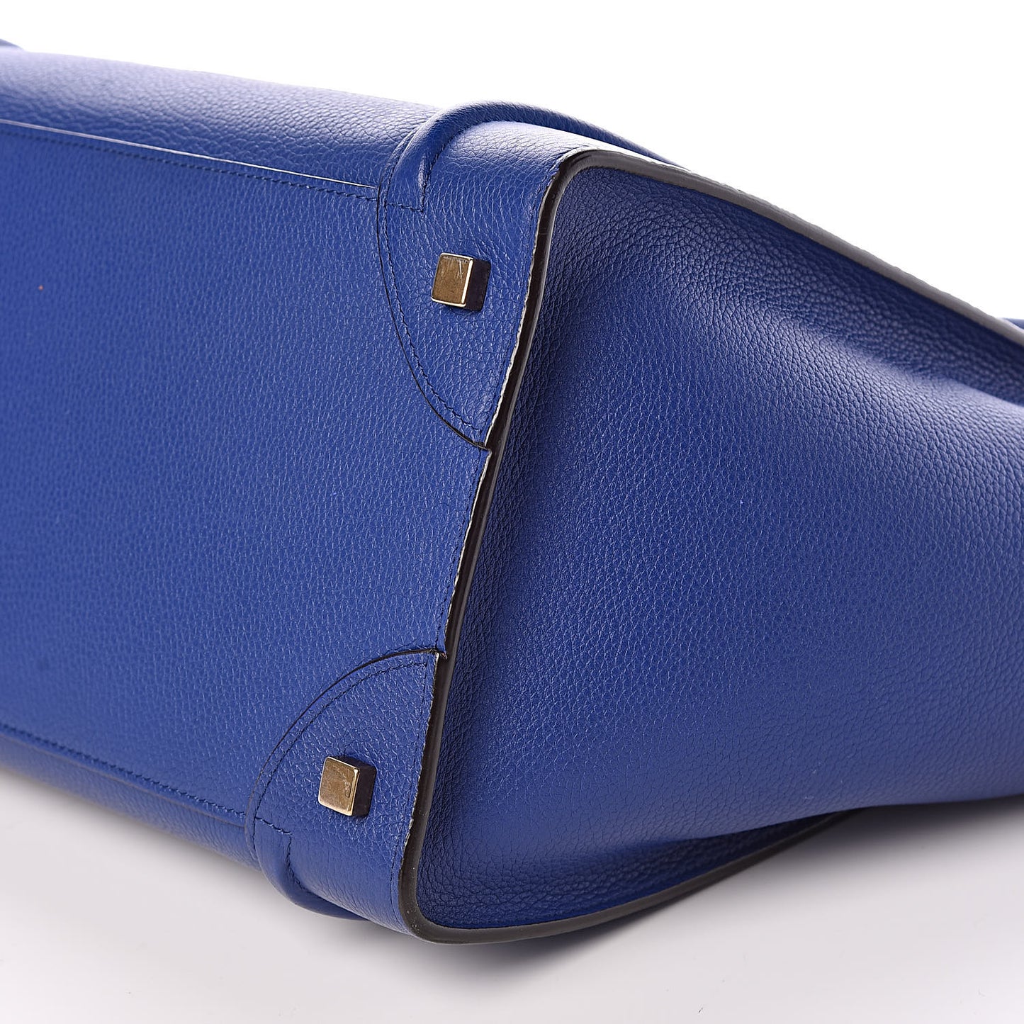 Drummed Calfskin Mini Luggage Indigo