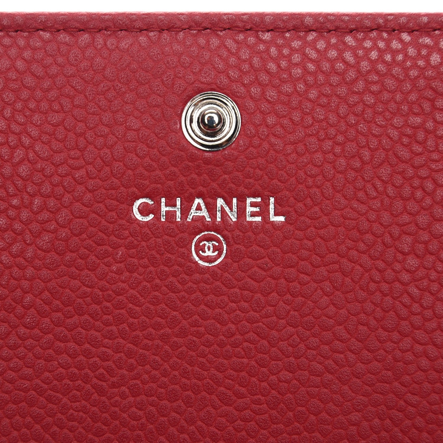 Chanel Caviar Quilted Diamond CC Large Gusset Flap Wallet Dark Pink 7 of 10