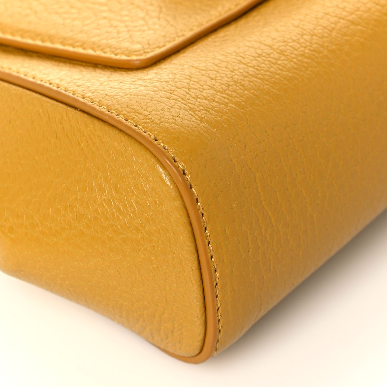 Bottega Veneta Grained Calfskin Geometric Belt Bag Mustard Yellow 5 of 11