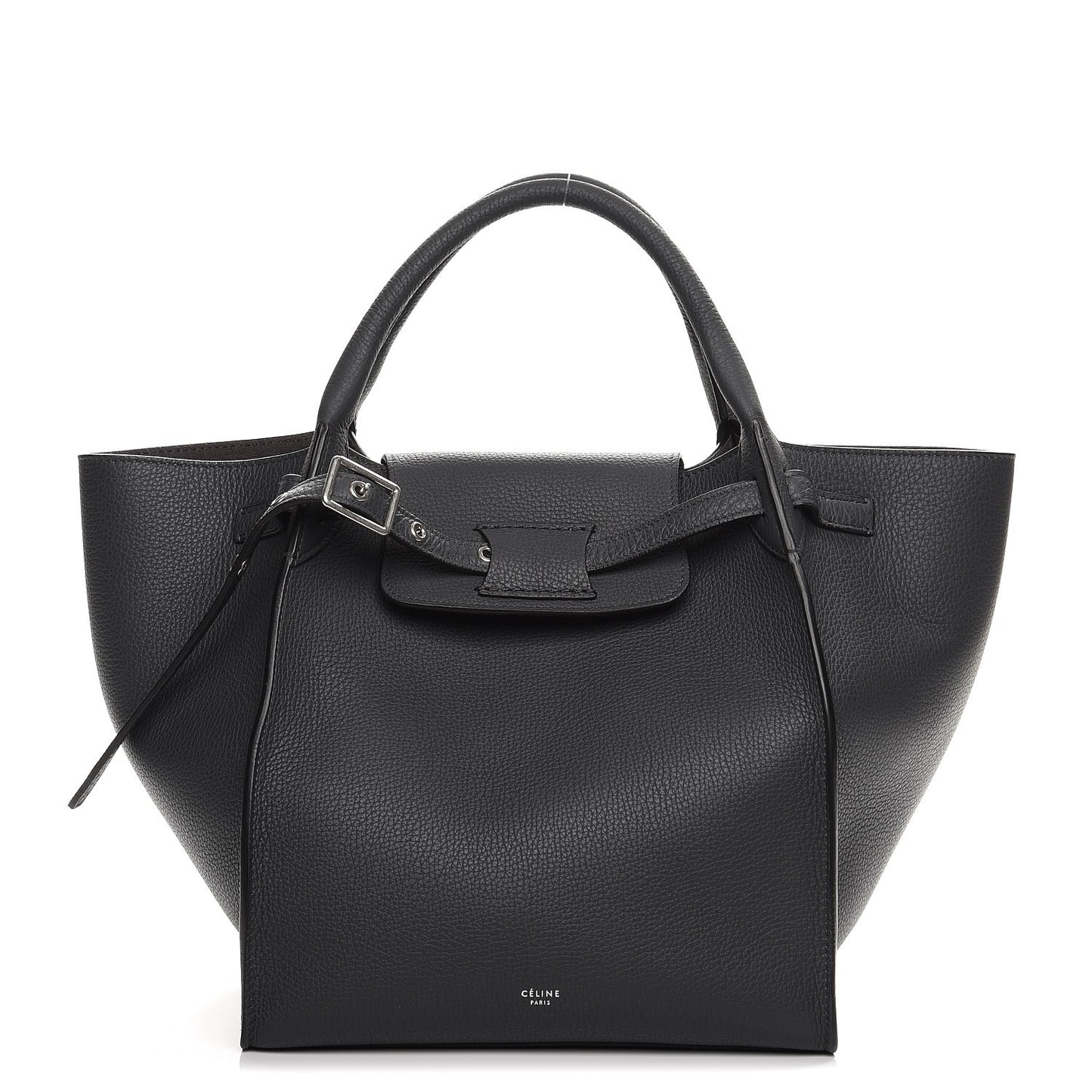 Supple Grained Calfskin Small Big Bag Anthracite