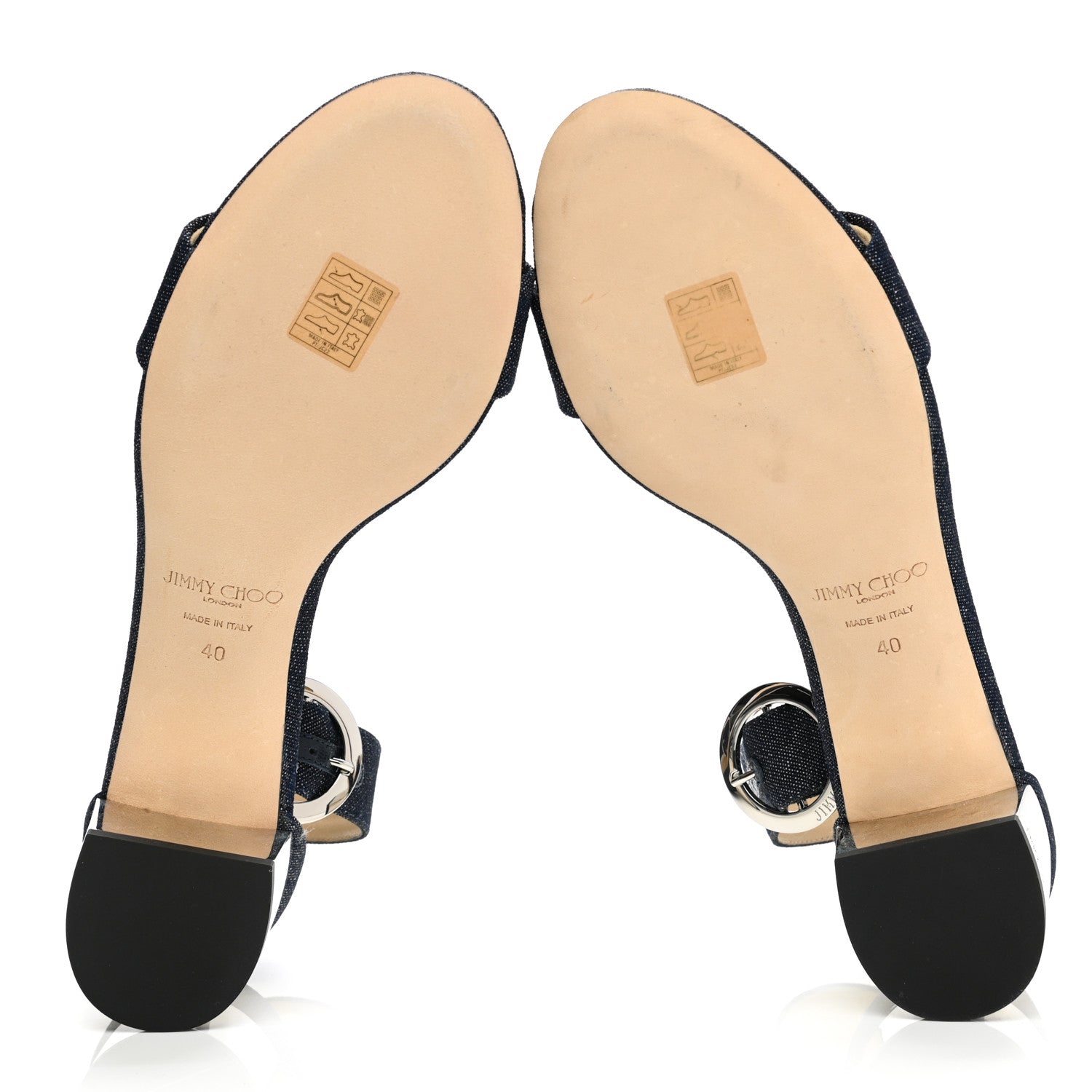 Jimmy Choo Denim Jaimie Ankle Strap Sandals 40 Indigo 5 of 9