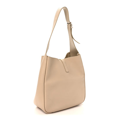 Saint Laurent Smooth Calfskin Small Le 5 A 7 Soft Hobo Sea Salt 3 of 9