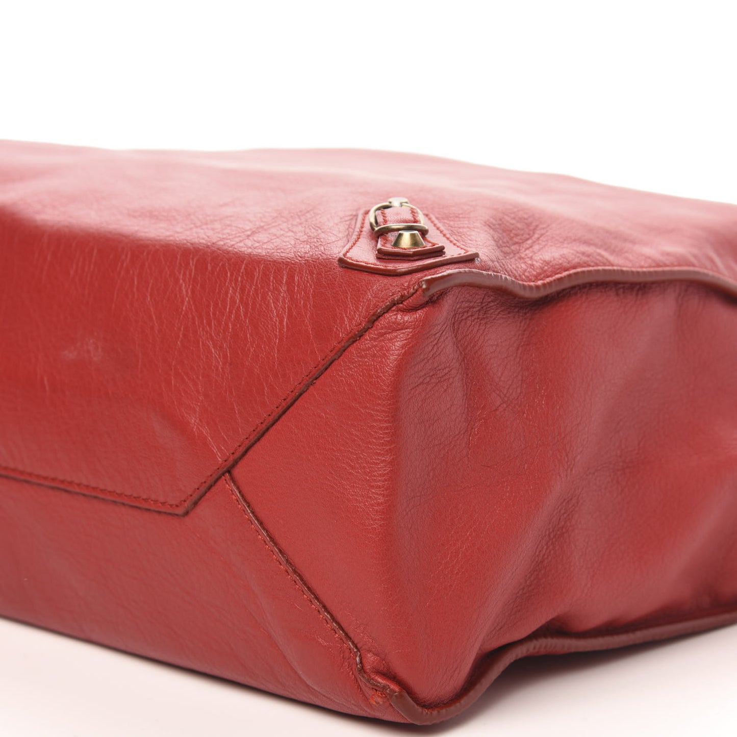 Veau Souple Papier Ledger Tote Rouge