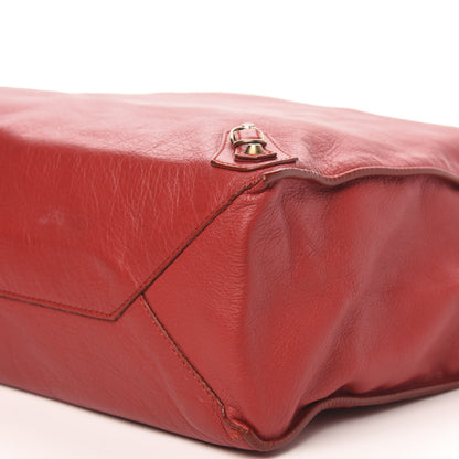 Balenciaga Veau Souple Papier Ledger Tote Rouge 10 of 11