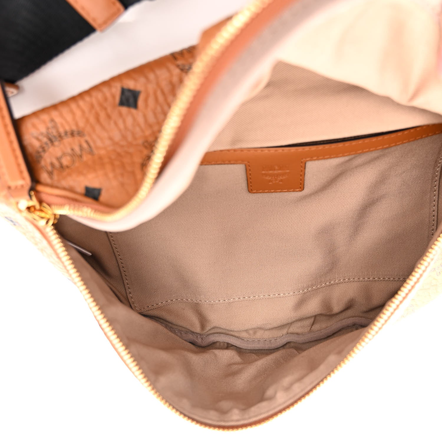 MCM Visetos Medium Fusten Belt Bag Cognac 5 of 9