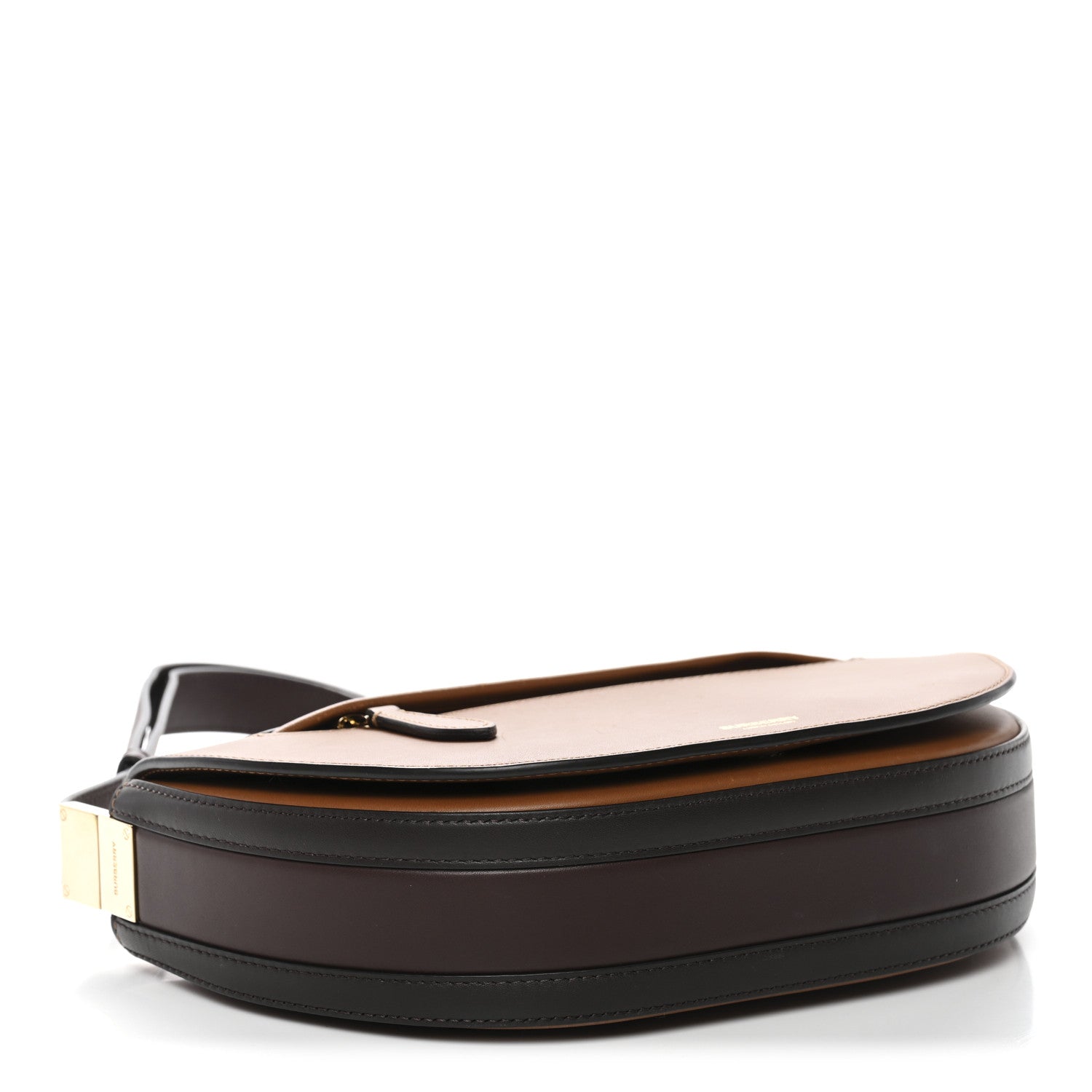 Burberry Calfskin Small Two-Tone Olympia Shoulder Bag Warm Tan 4 of 11