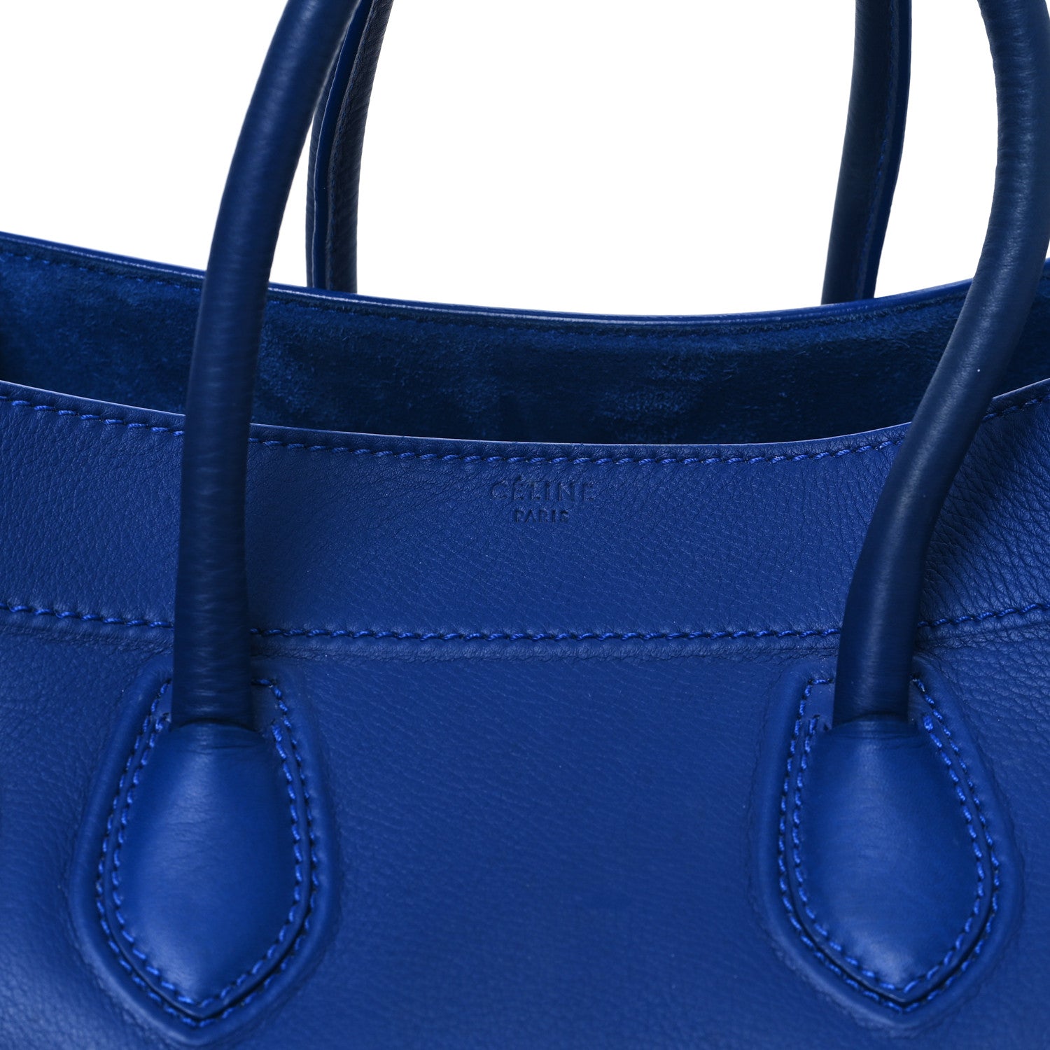 Celine Supple Calfskin Medium Phantom Luggage Royal Blue 7 of 11