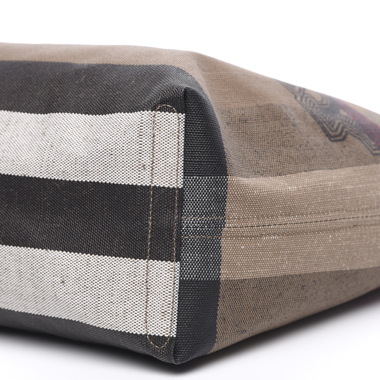 Burberry Coated Canvas Mega Check Medium Doodle Tote Black 7 of 8