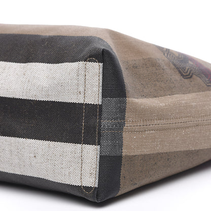 Burberry Coated Canvas Mega Check Medium Doodle Tote Black 7 of 8