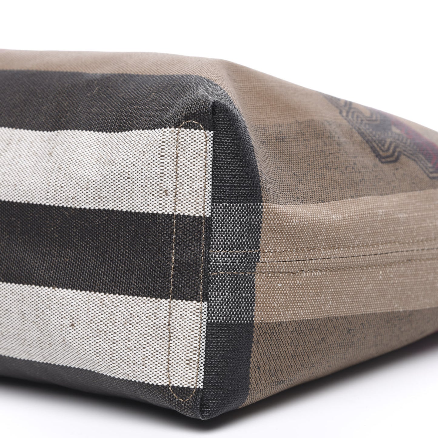 Coated Canvas Mega Check Medium Doodle Tote Black