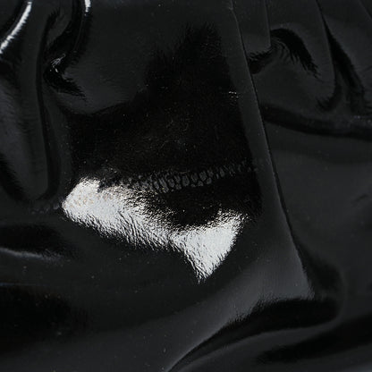 Chanel Vinyl Diamond Kiss Lock Clutch Black 13 of 14