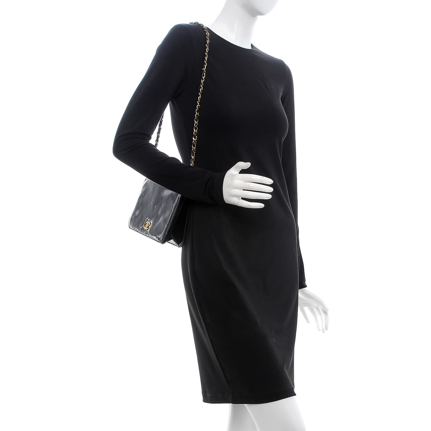 Chanel Patent Small Single Flap Black 2 of 18