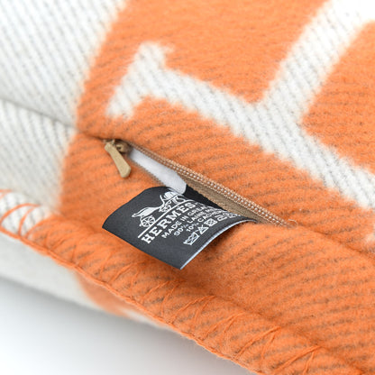 Hermes Wool Cashmere Avalon Pillow PM Ecru Potiron 3 of 3
