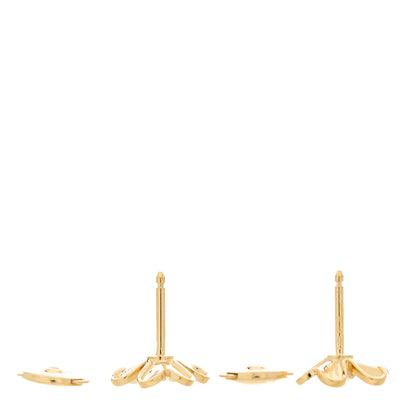 Van Cleef & Arpels 18K Yellow Gold Diamond Mini Frivole Earrings 3 of 5