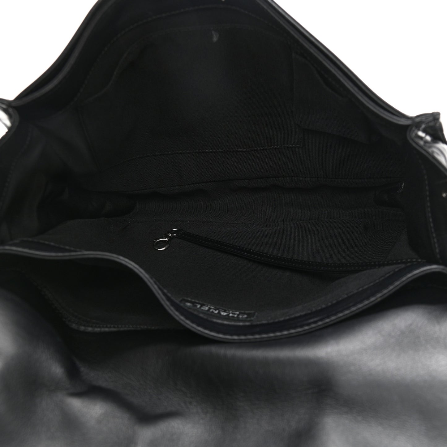 Calfskin Tweed Enchained XL Boy Flap Black