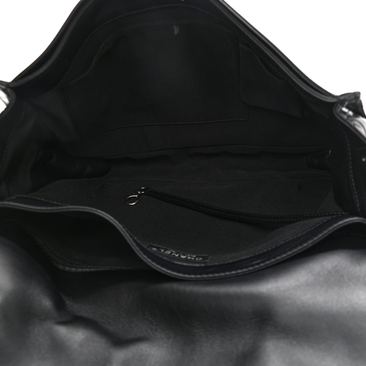 Chanel Calfskin Tweed Enchained XL Boy Flap Black 5 of 10