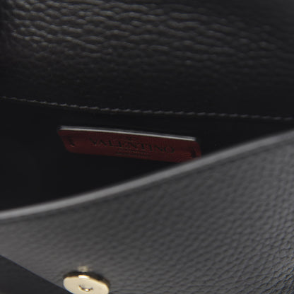 Valentino Garavani Pebbled Calfskin Rockstud Pouch On Chain Black 7 of 10