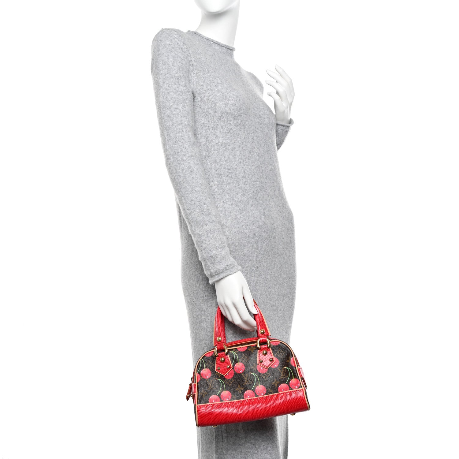 Louis Vuitton Lizard Monogram Cerises Neo Deauville 2 of 10