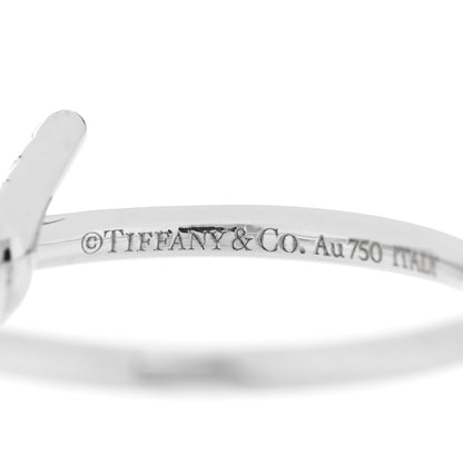 Tiffany 18K White Gold Diamond Small Knot Ring 47 4 4 of 5