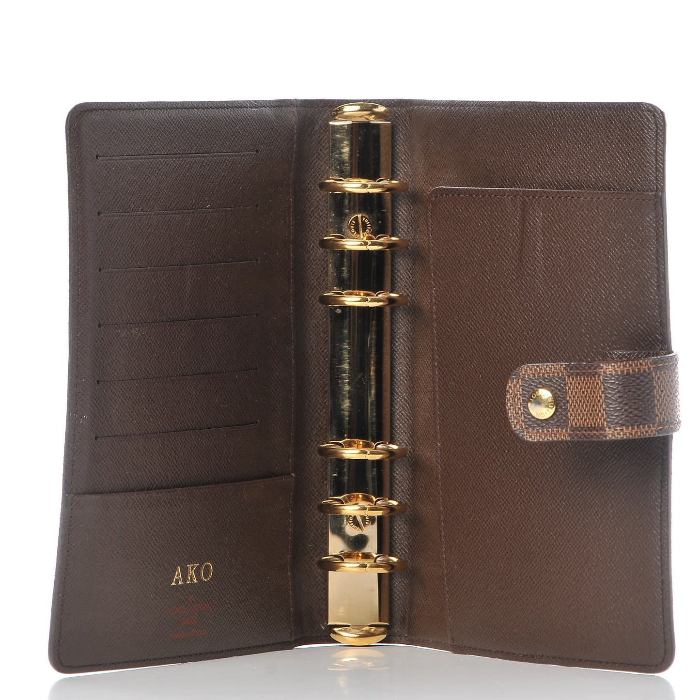 Damier Ebene Medium Ring Agenda Cover