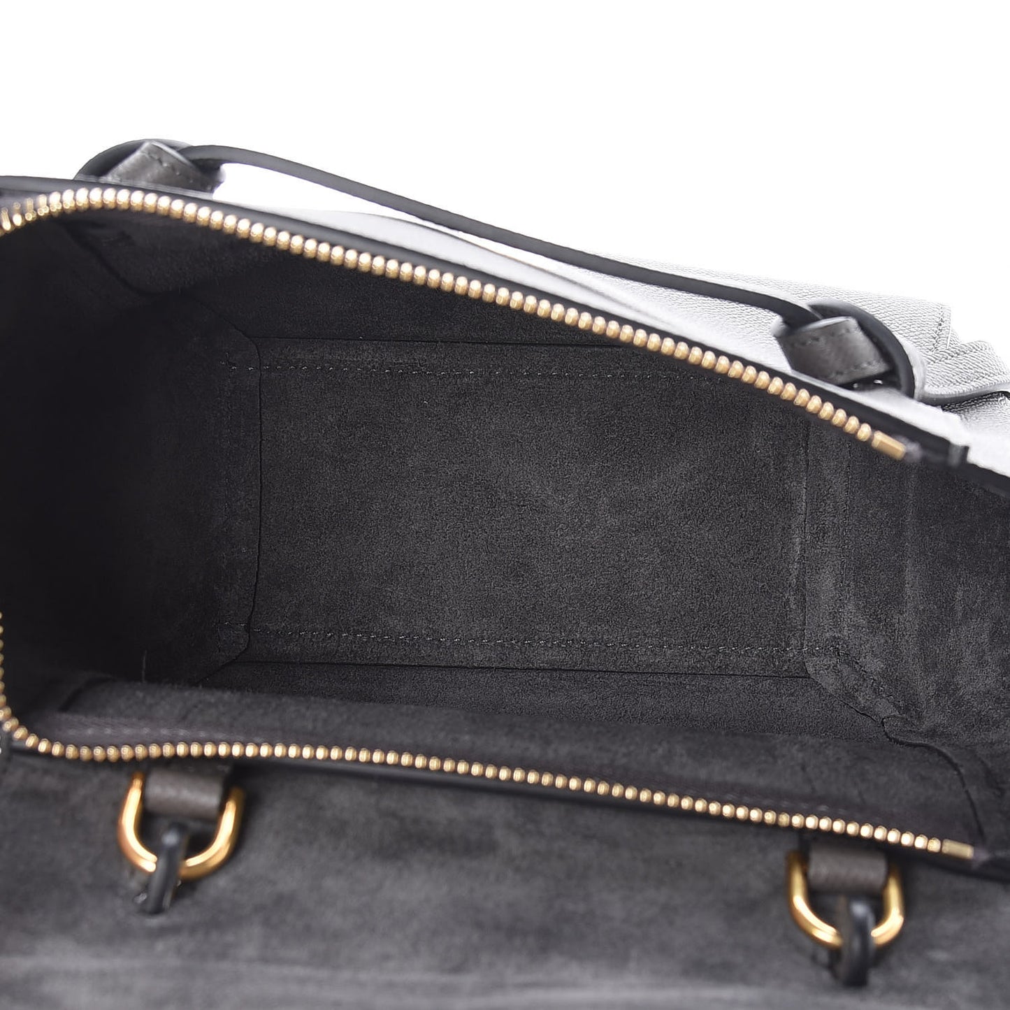 Grained Calfskin Nano Belt Bag Grey