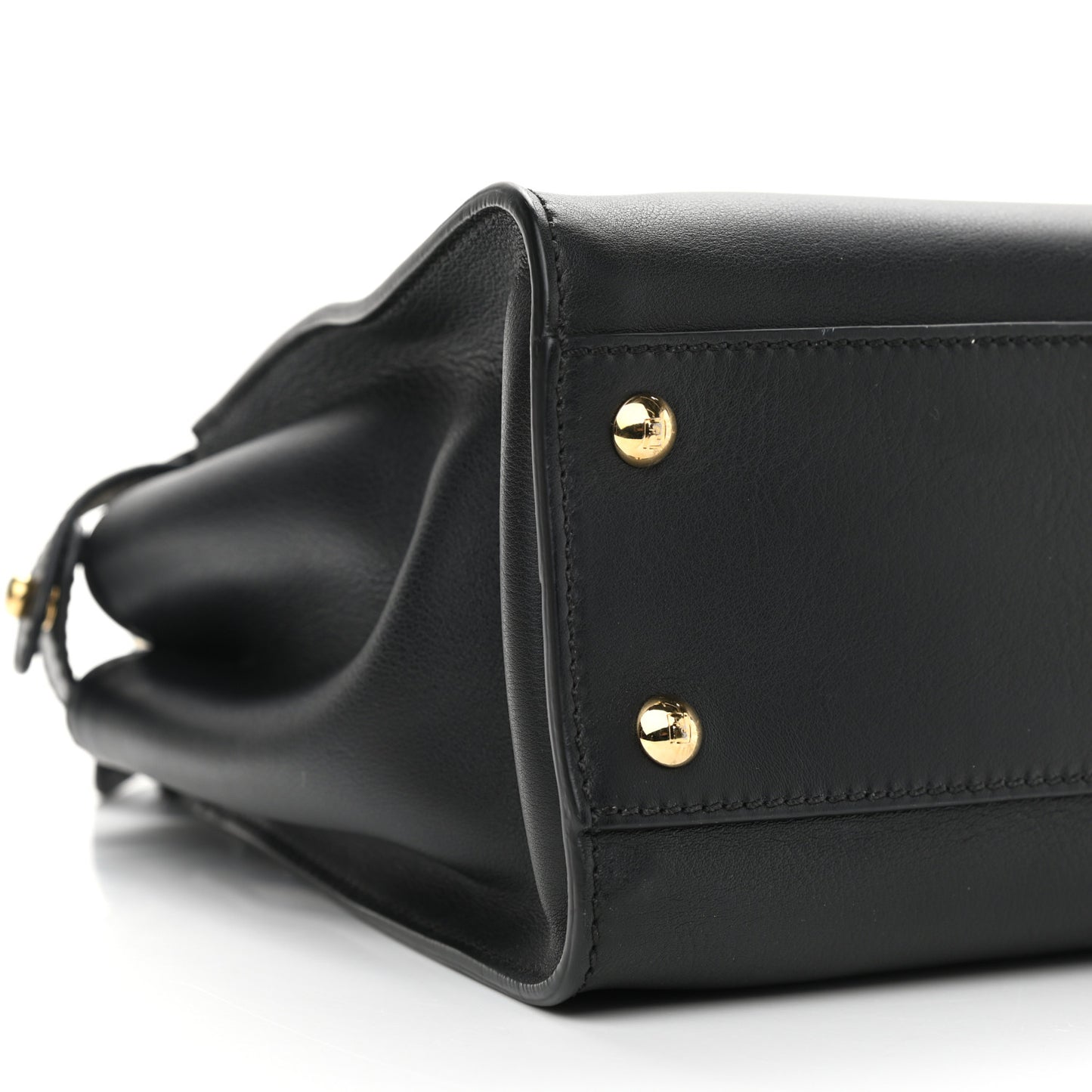 Vitello Seta Shiny Nappa Medium Peekaboo Iconic Satchel Black