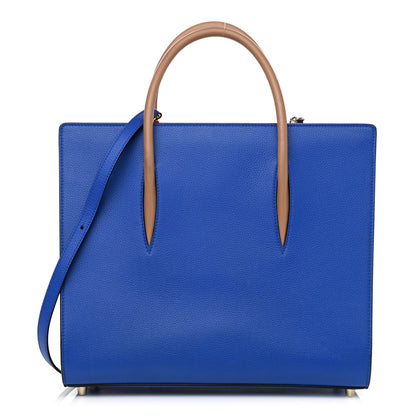 Christian Louboutin Calfskin Patent Studded Large Paloma Blue 1 of 16