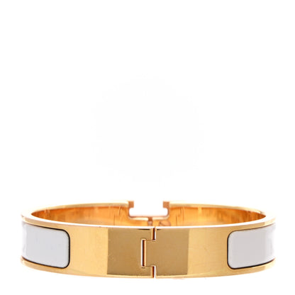 Hermes Enamel Narrow Clic Clac H Bracelet PM White 3 of 5